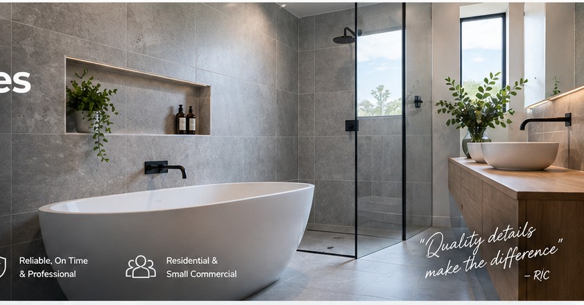 Premium bathroom tiling project