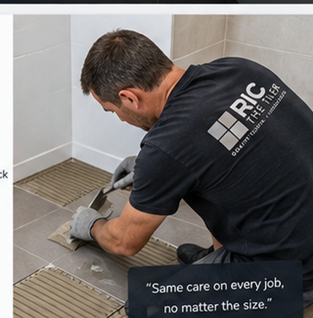 Tiler at work